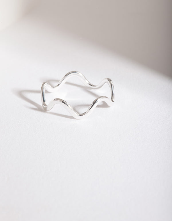Sterling Silver Swiggle Band Ring