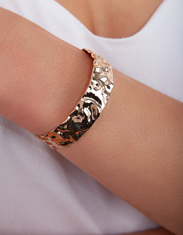 Gold Molten Arm Cuff