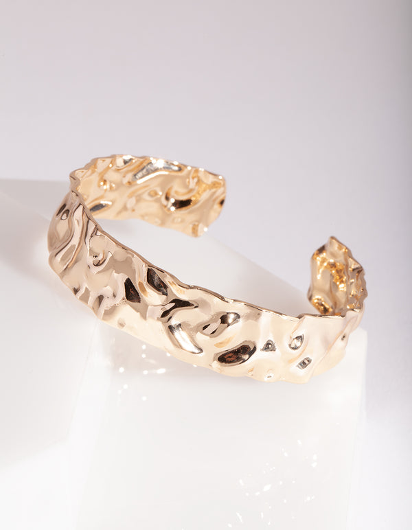 Gold Molten Arm Cuff
