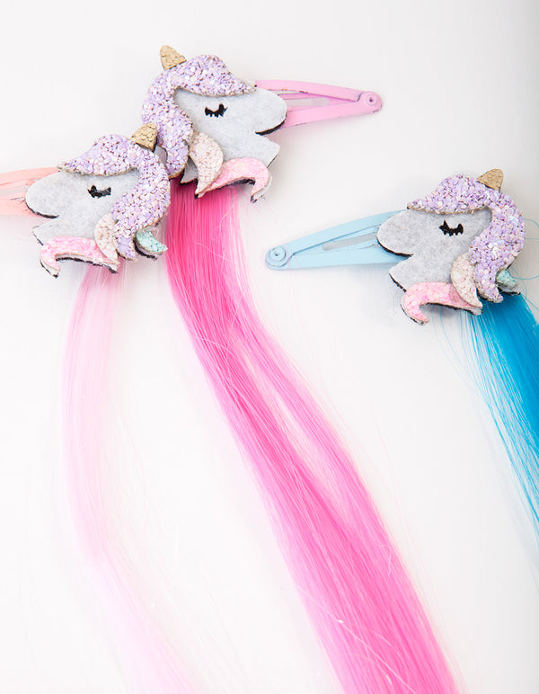 Kids Fabric Unicorn Clip