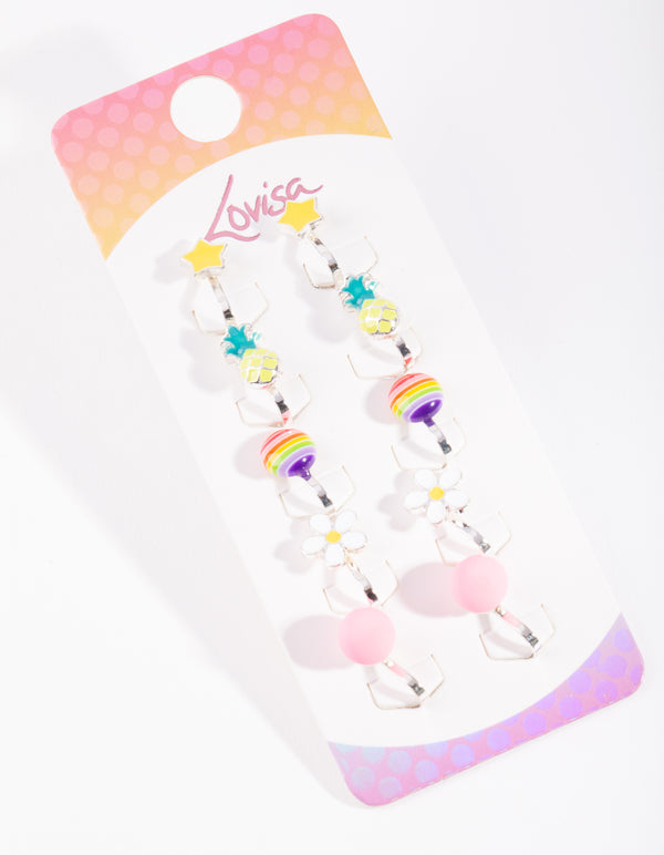 KIDS SS STR RNBW CLIP 5PK ER@