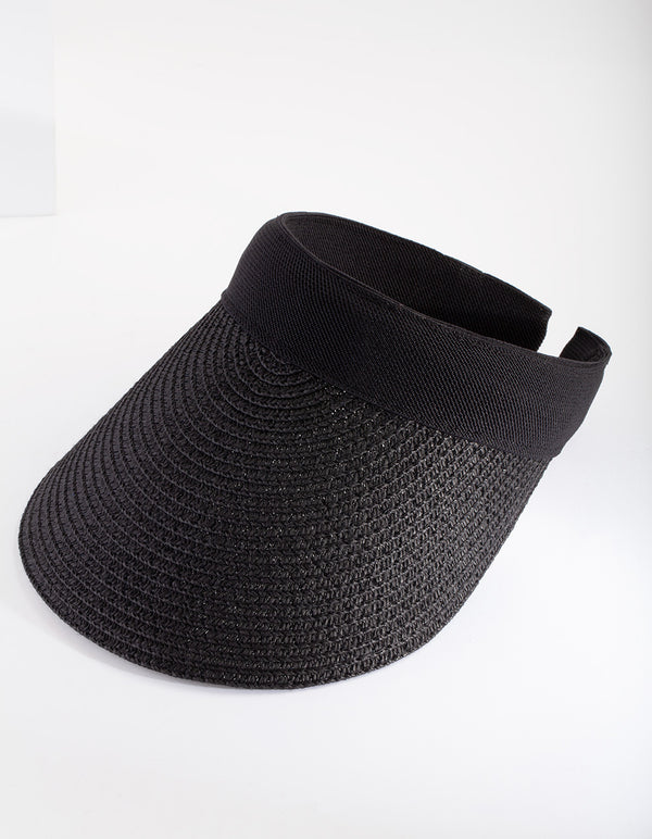 Black Woven Visor