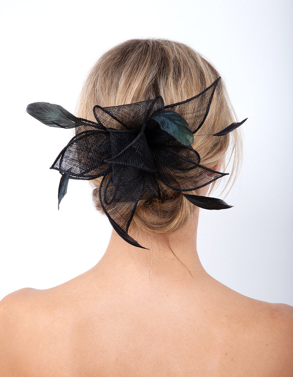 OCHR SINA BLK STRW FLW FTHR CL