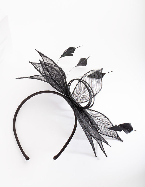 OCHR SINA BLK FTHR LEAF HB