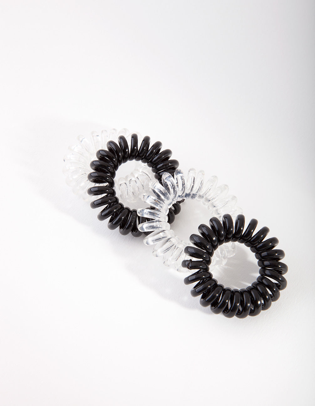 Black & White Hair Spiral Minis 4-Pack
