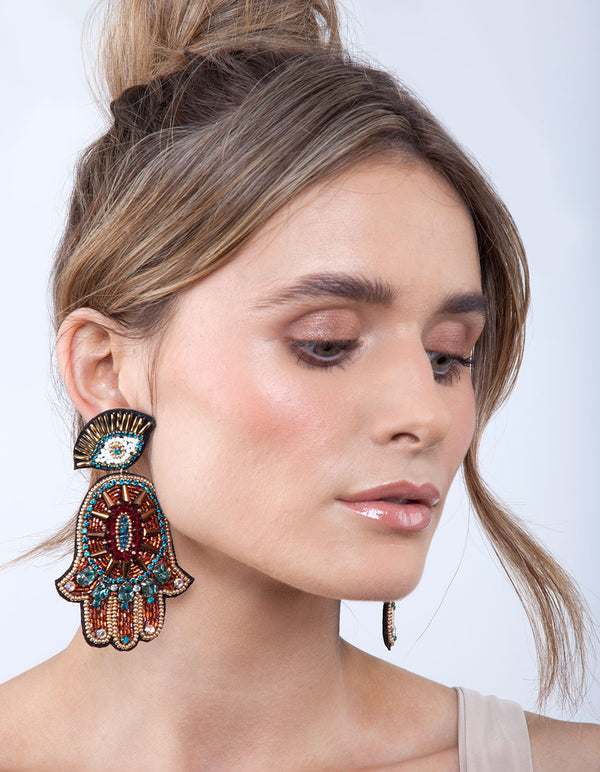 ERST SB BEADED FATIMA DROP ER@