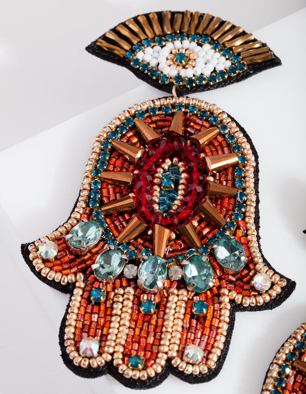 ERST SB BEADED FATIMA DROP ER@