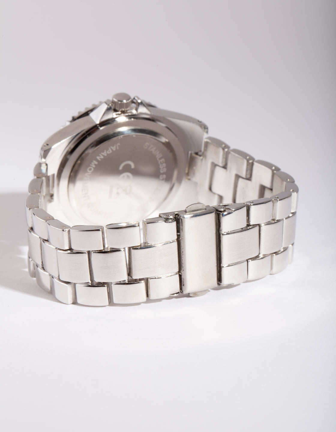 Silver Blue Face Bezel Watch