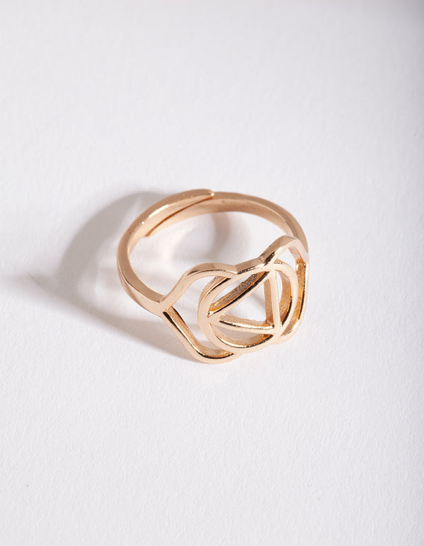 Gold Third Eye Chakra Ring