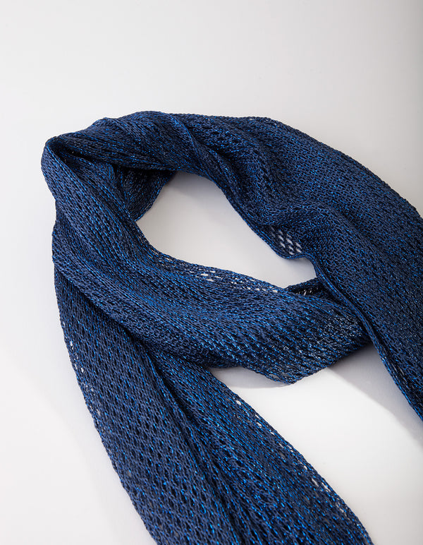 SCFS FB BLU LG DRAPE SCARF NL}