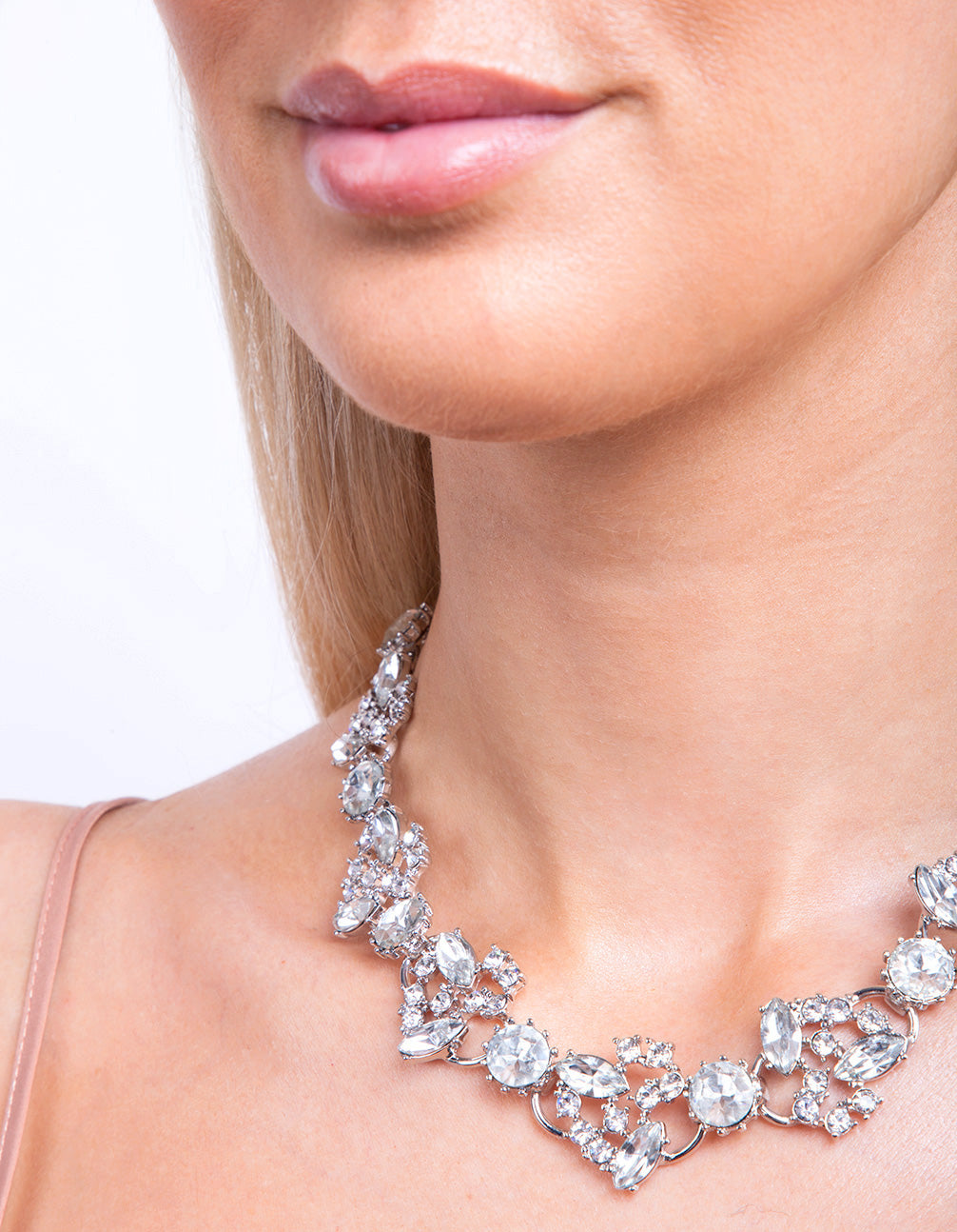 D&P SS MIXED STONE COLLAR NL