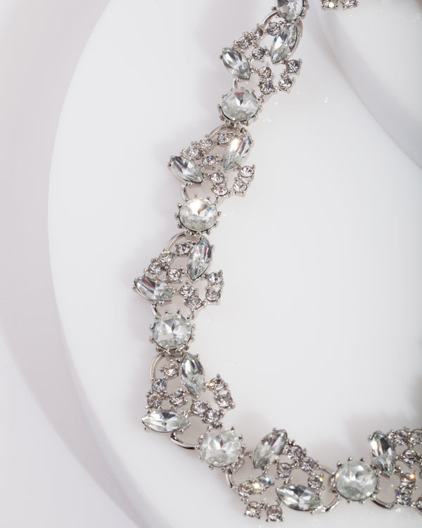 D&P SS MIXED STONE COLLAR NL