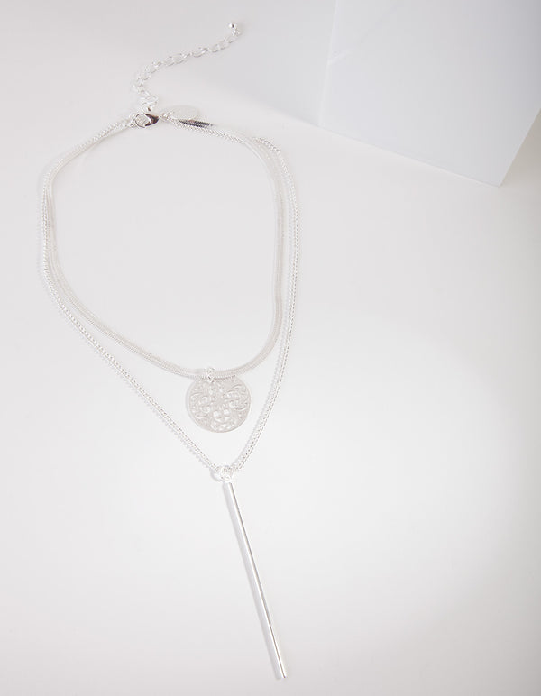 Silver Multi Layer Choker