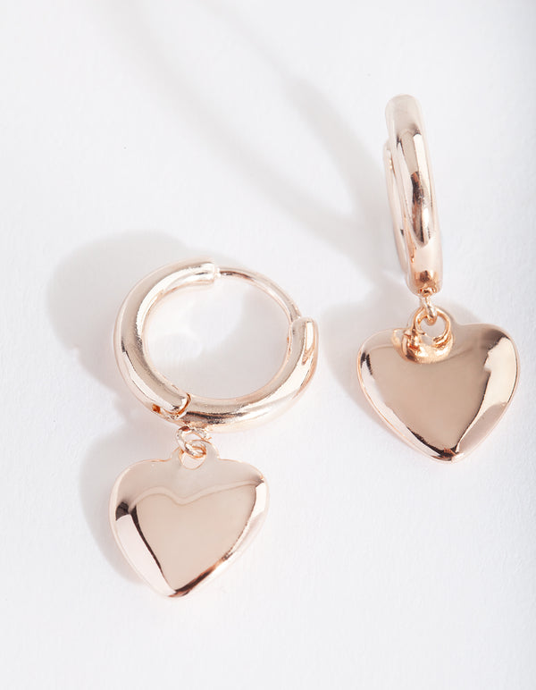 RGE RG HEART CHARM HUGGIE ER