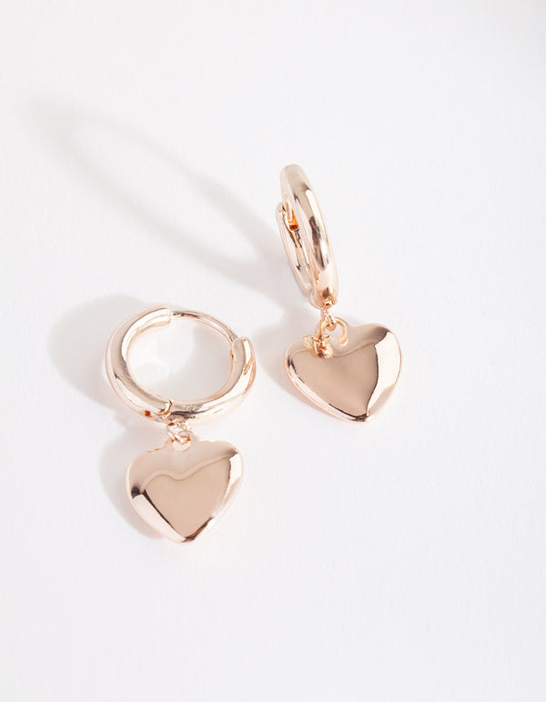 RGE RG HEART CHARM HUGGIE ER