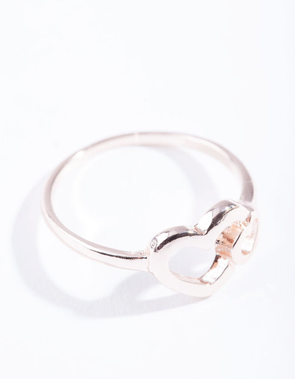 Gold Double Heart Ring