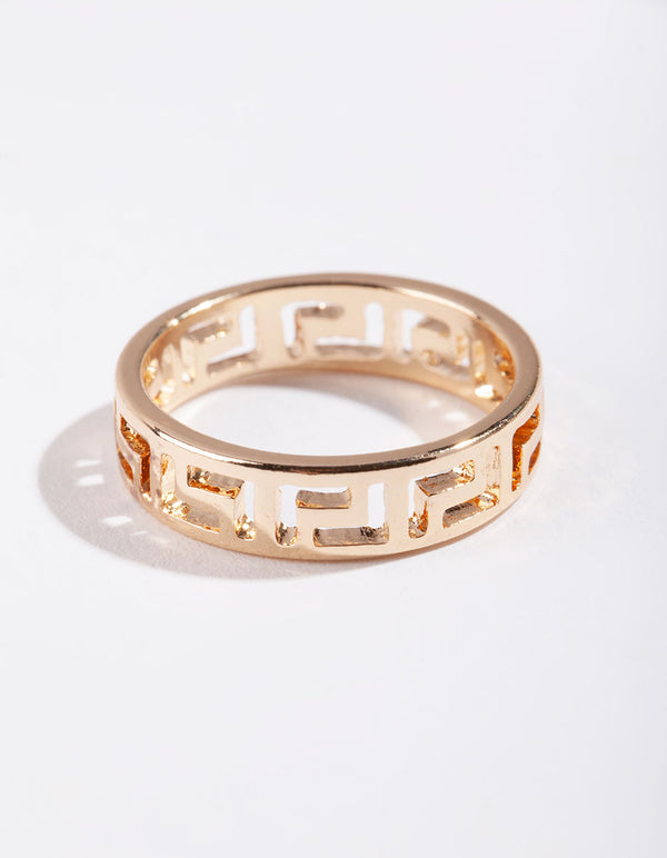 Gold Mini Cut-Out Ring