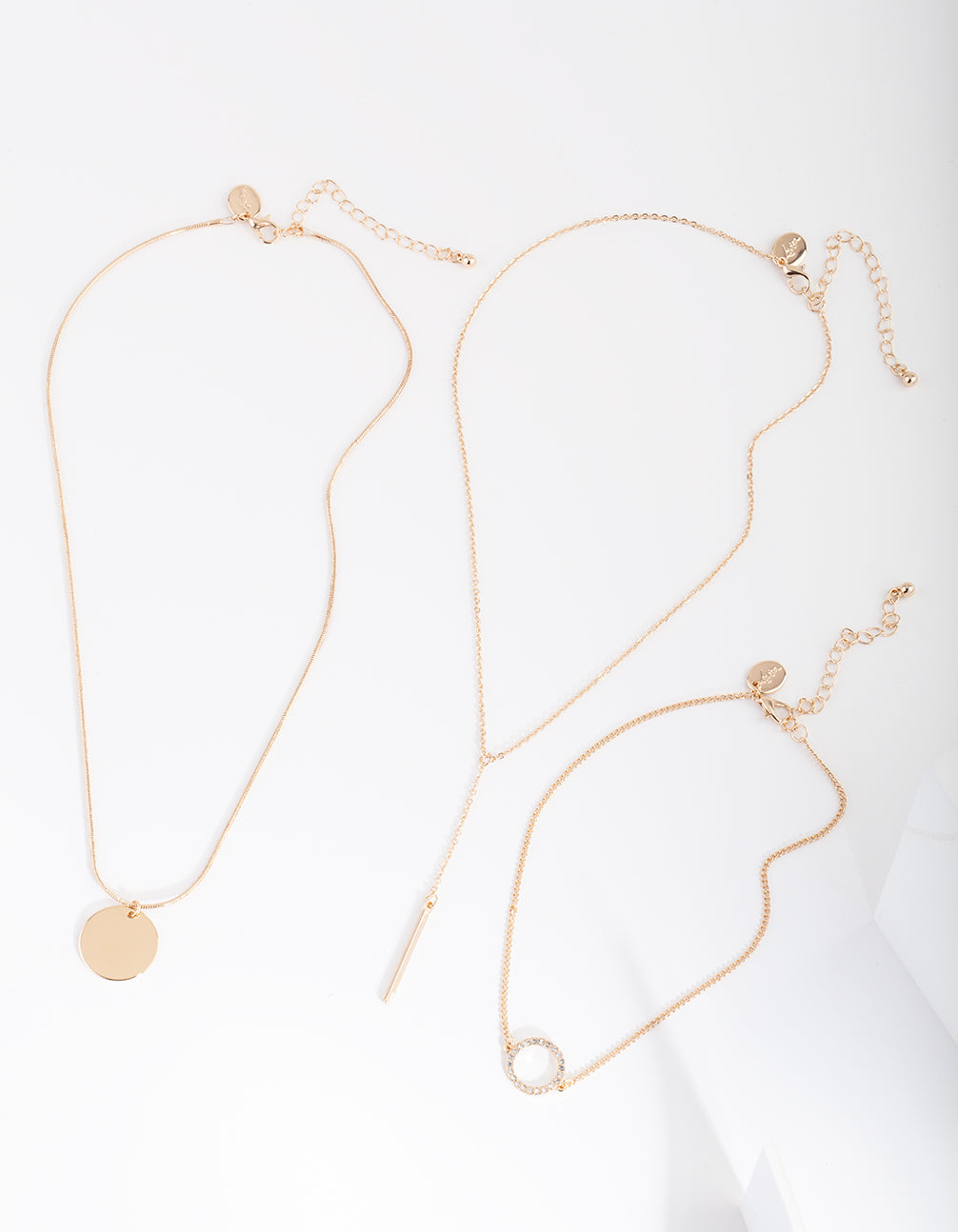 Gold Circle Bar Choker Pack