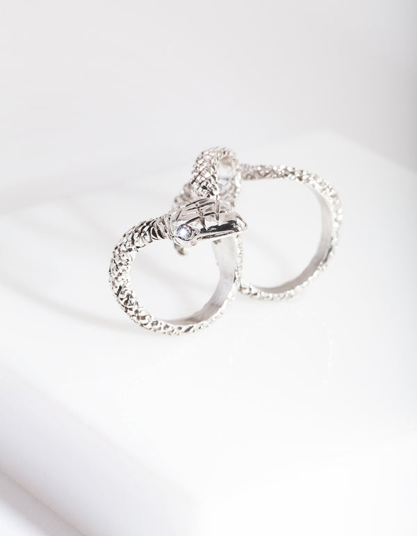 Silver Multi Finger Snake Ring
