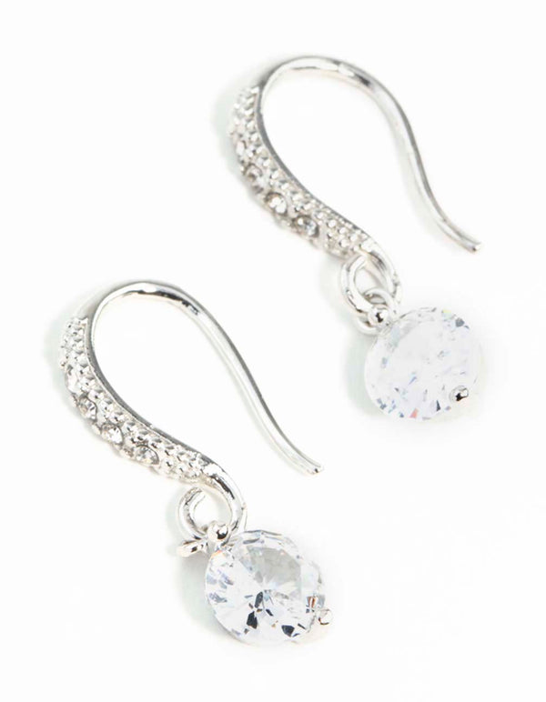 Silver Cubic Zirconia Drop Earrings