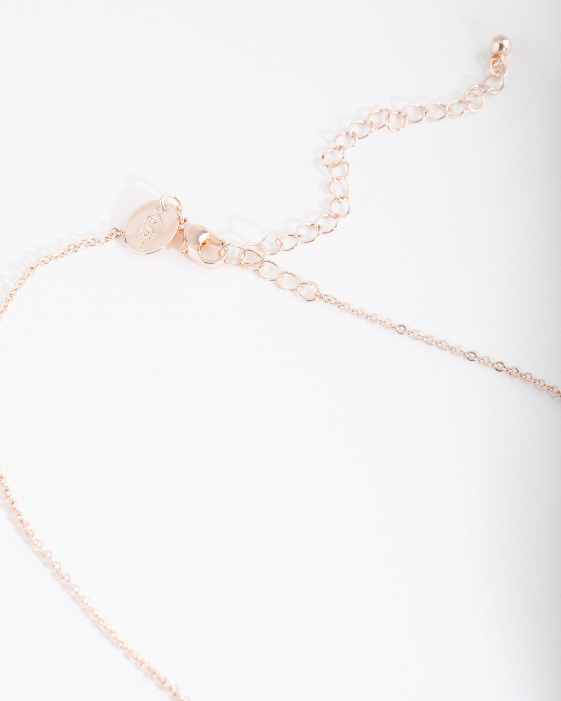Rose Gold Cubic Zirconia Ring Necklace