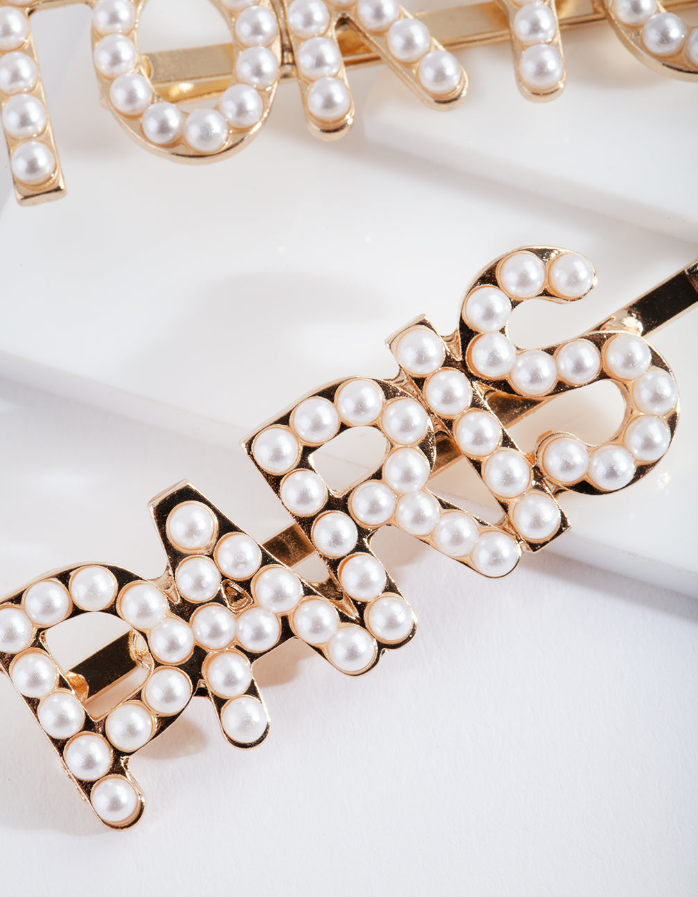 Gold Pearl Paris & Tokyo Hair Clip Pack