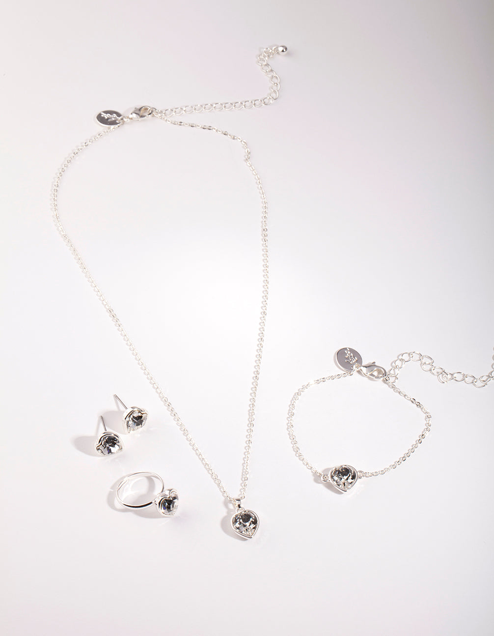 Kids Silver Swarovski Set