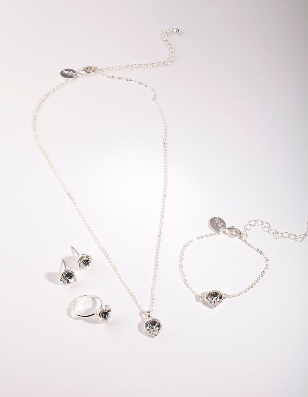 Kids Silver Swarovski Set