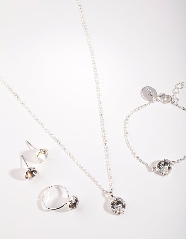 Kids Silver Swarovski Set