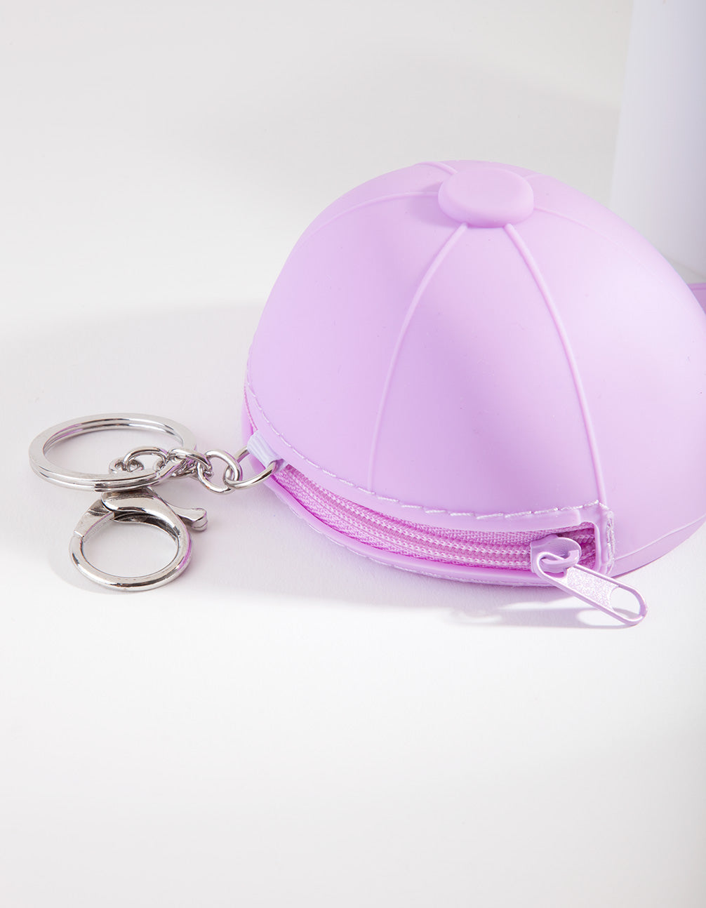 Kids Purple Cap Purse Keyring