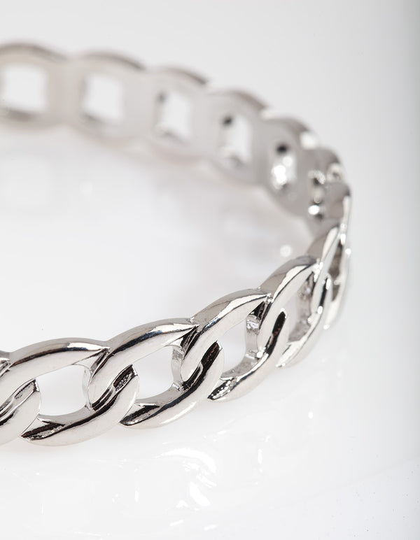Silver Chain Link Bangle