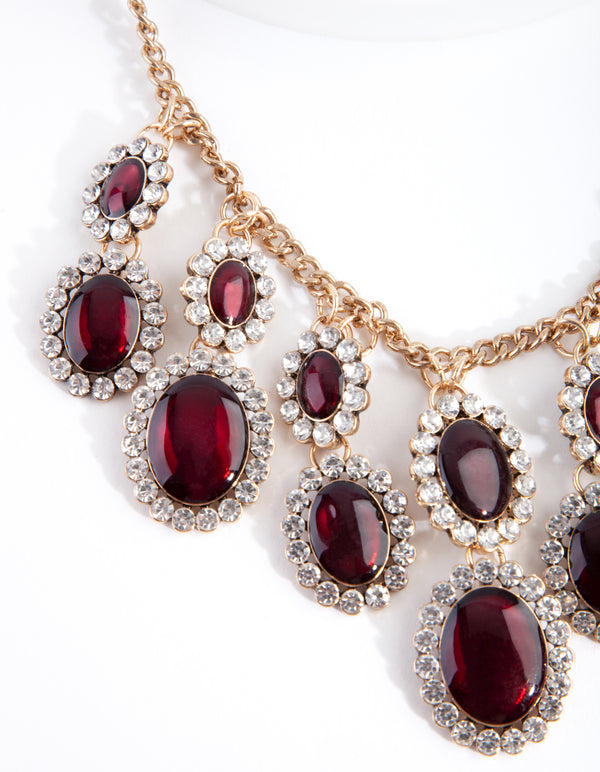 RED AG VINTAGE OVAL DIA NL