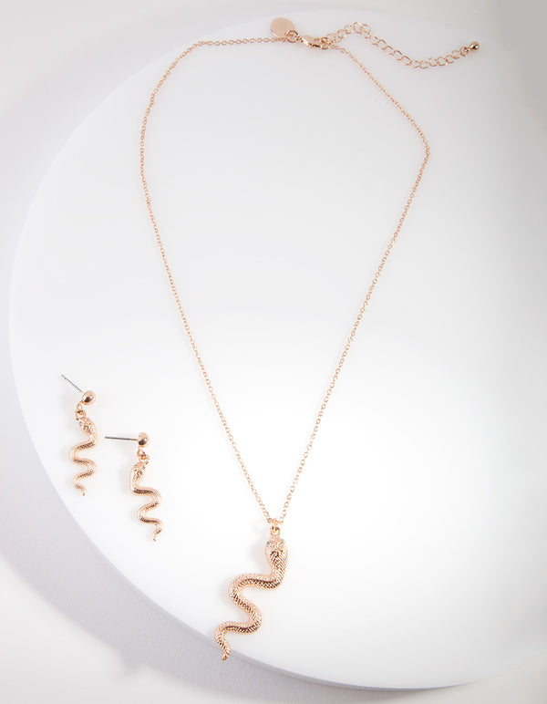 Gold Snake Jewellery Set