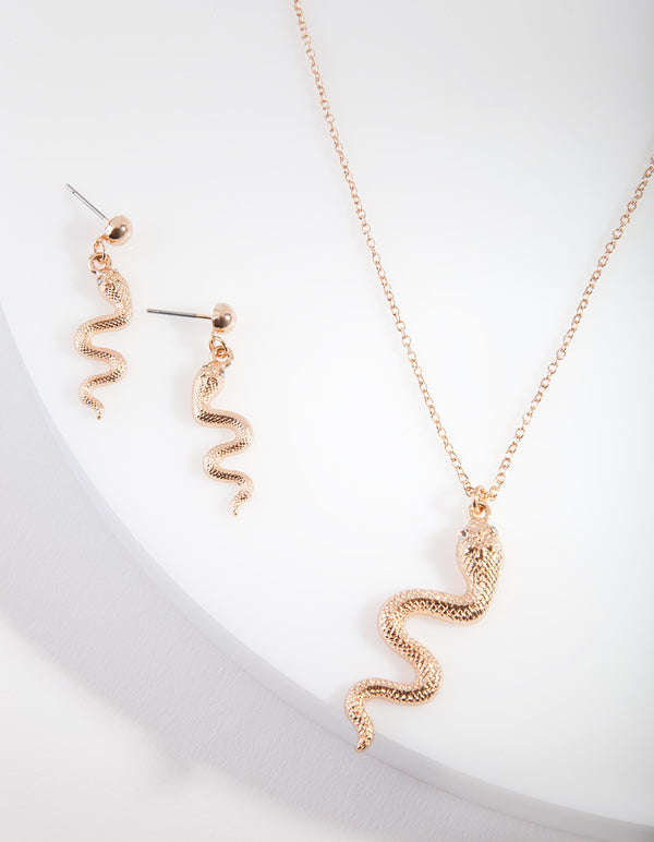 Gold Snake Jewellery Set