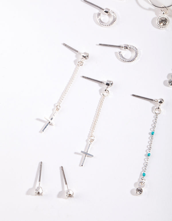 Silver Delicate Earring 6-Pack