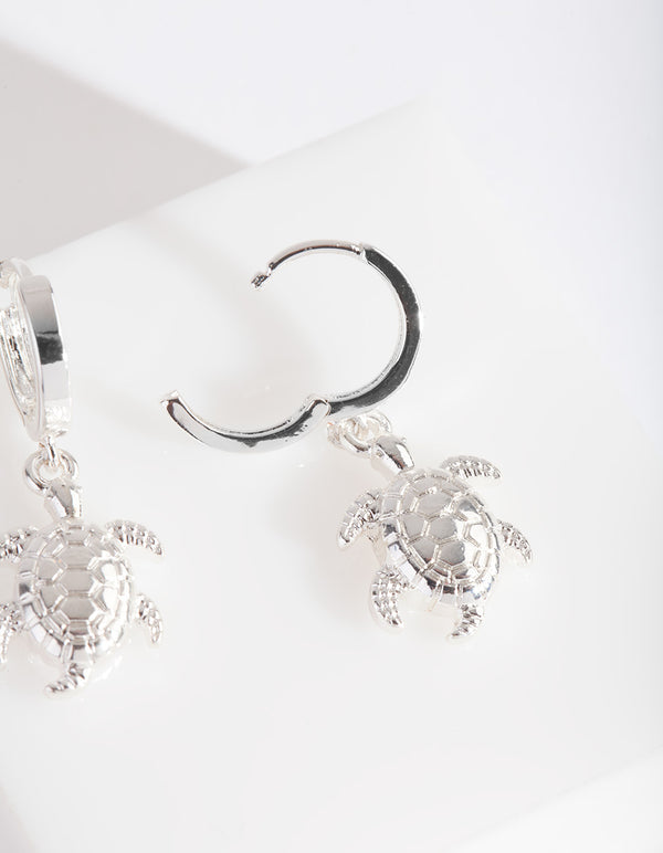 Silver Sea Turtle Huggie