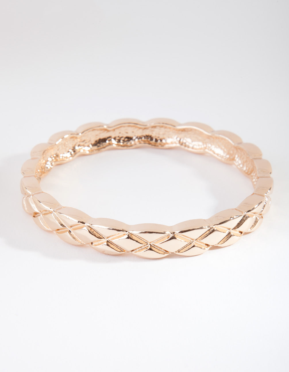 Gold Quilted Texture Bangle