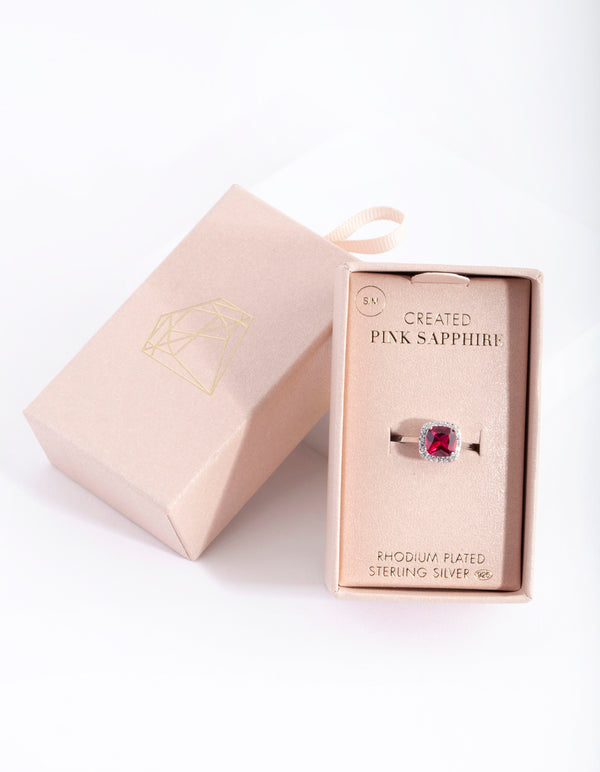 CG ST RH RUBY SQR HALO RG