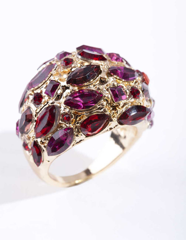 Red Gem Crater Bubble Ring