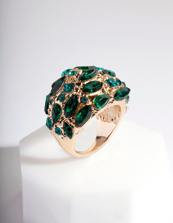 Green Gem Crater Bubble Ring
