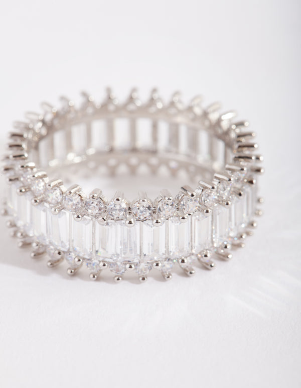 Cubic Zirconia Baguette Ring