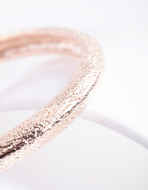 Rose Gold Needlepoint Bangle