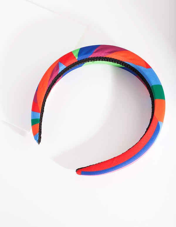 Multicoloured Bright Padded Fabric Headband