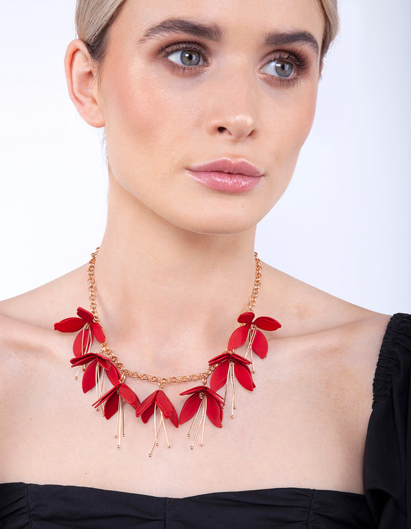 RED SG FLTING CTD MTL FLWR NL