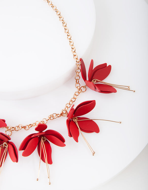 RED SG FLTING CTD MTL FLWR NL