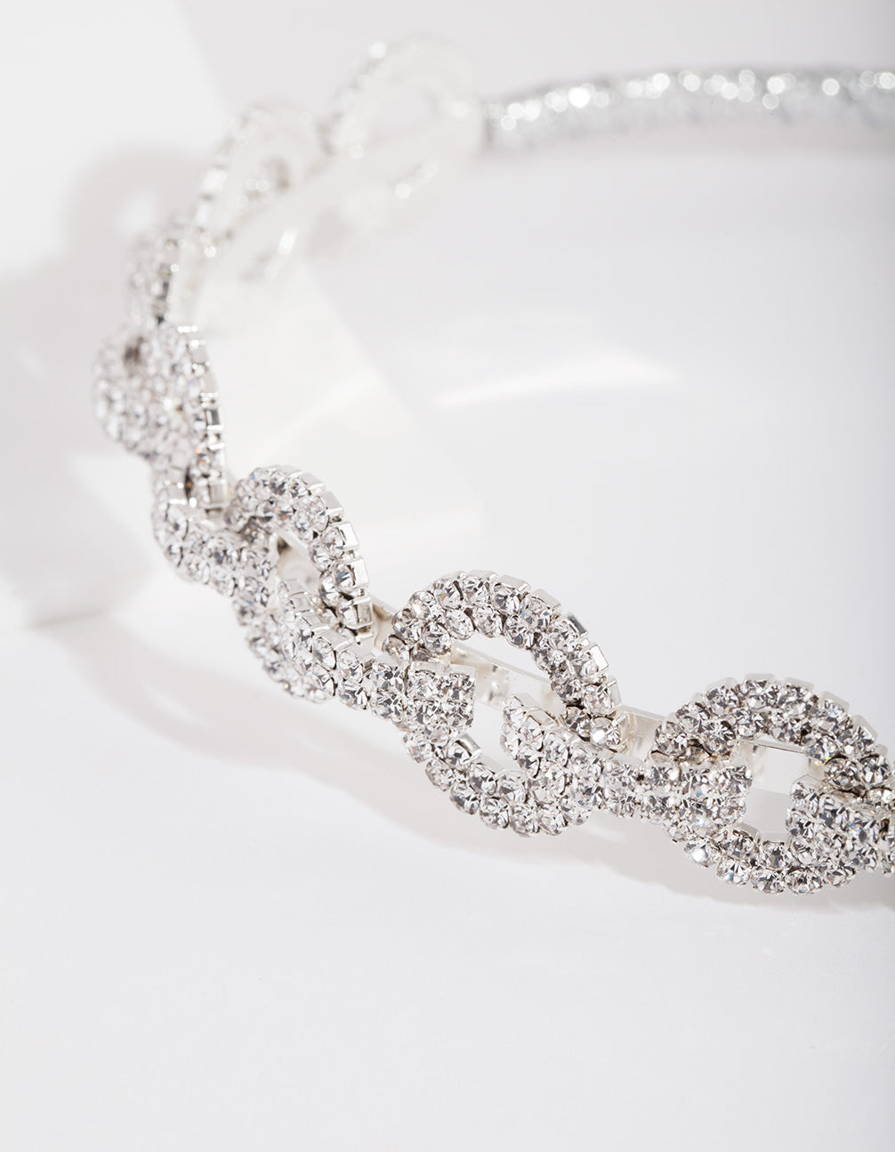 Silver Diamante Chain Link Headband