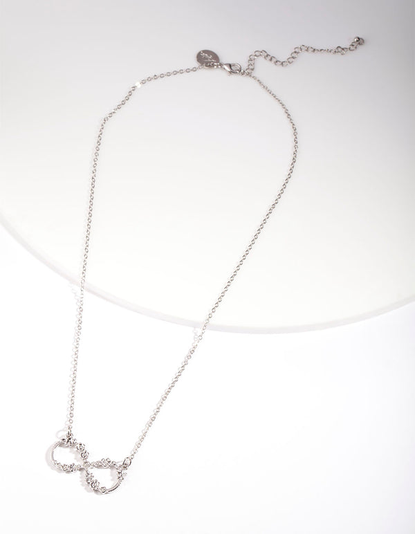Silver Flower Infinity Necklace
