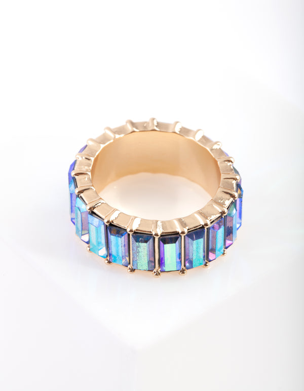 Gold Antique Baguette Band Ring