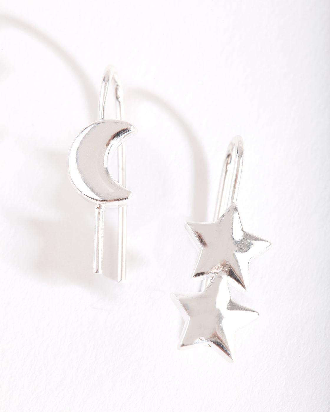 Mixed Metal Celestial Drop Earrings