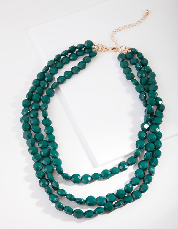 EVNK BD 3ROW FACET BEADED NL